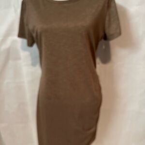 Elegant Brown T-Shirt Dress